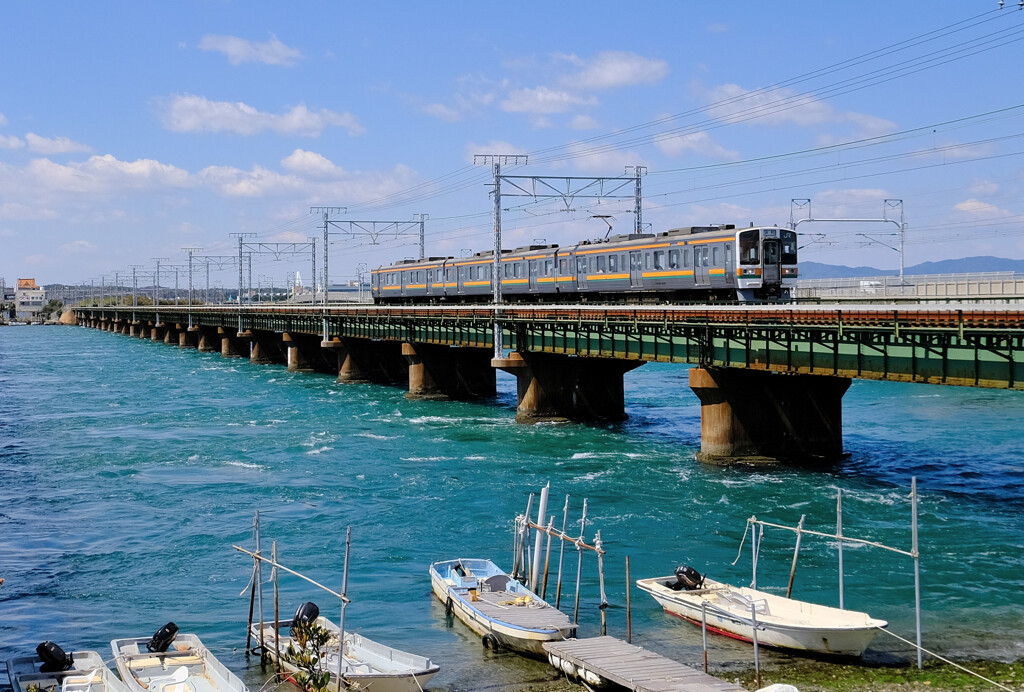 引き潮の浜名湖