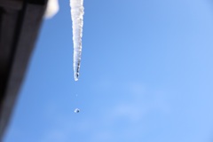 氷柱の一瞬