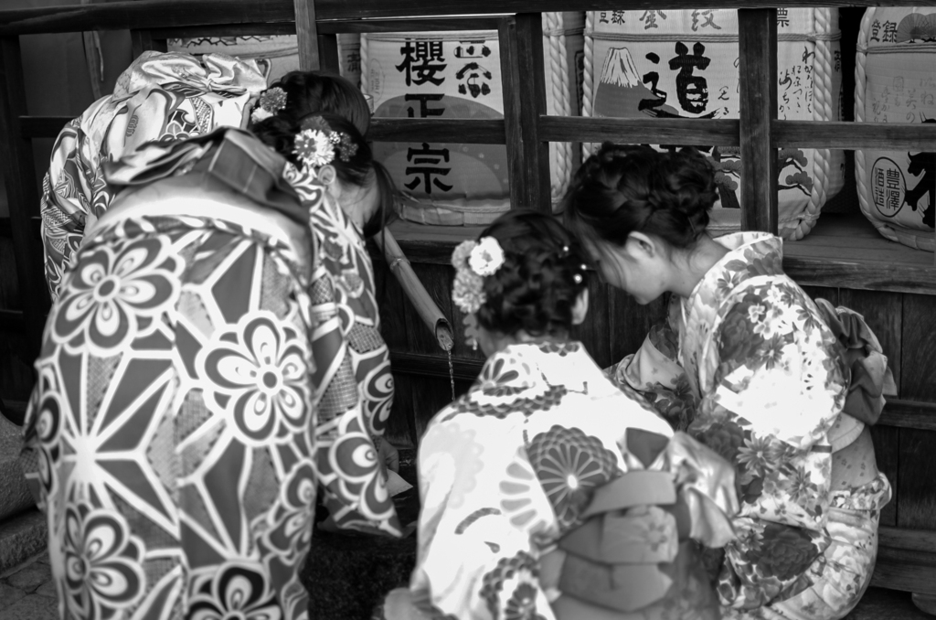 水みくじに一喜一憂