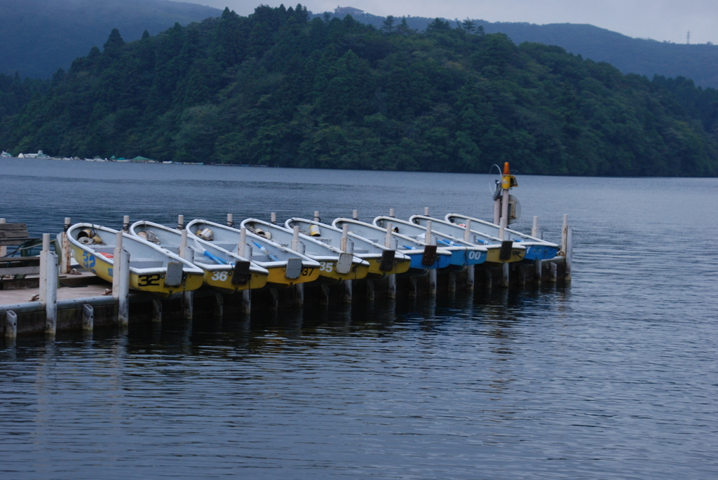 Many rental boats, but few traveler.