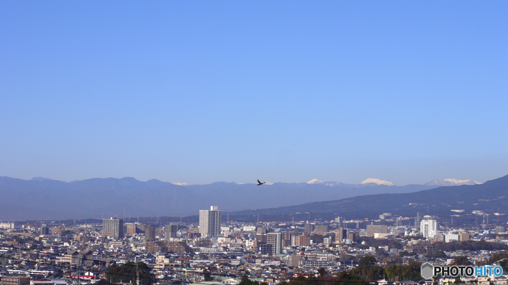 今朝の三島市と南アルプス＾＾