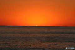日本海に沈む夕日③