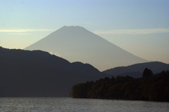 昨夕の箱根芦ノ湖越しの富士山-⑩