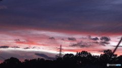 台風一過の夕景-②