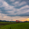 北条鉄道の夕焼け