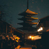 雪降る京都
