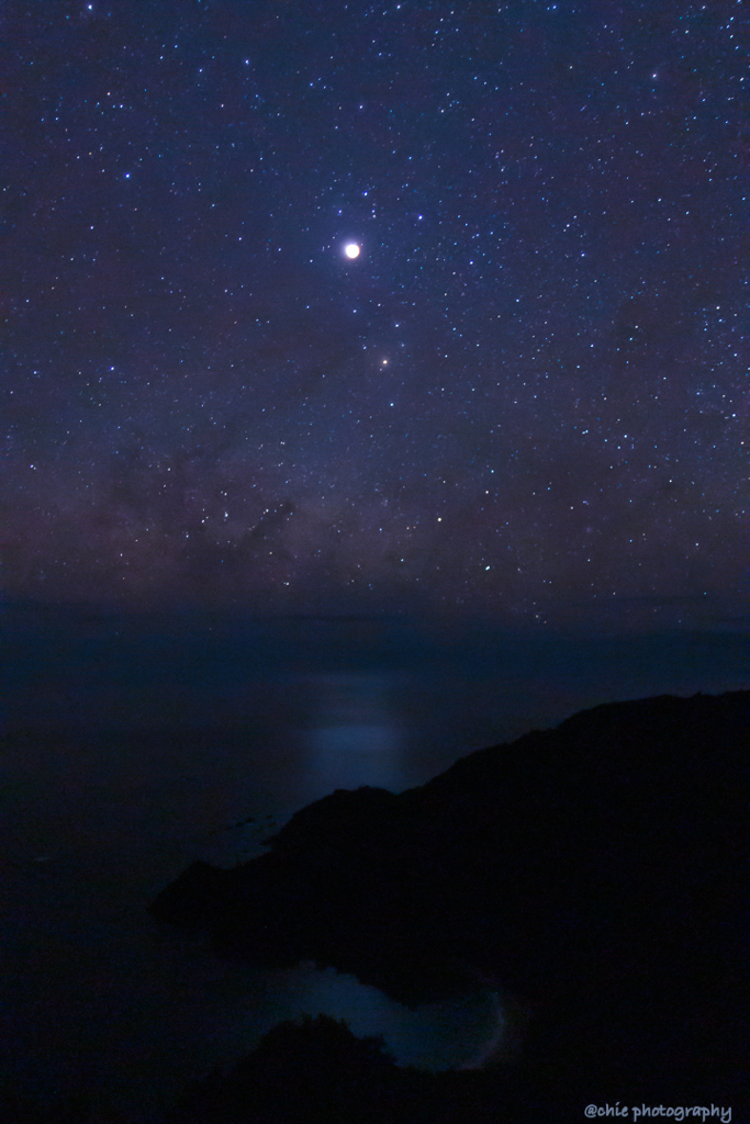 皆既月食の星空