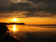 サロマの夕日　初夏