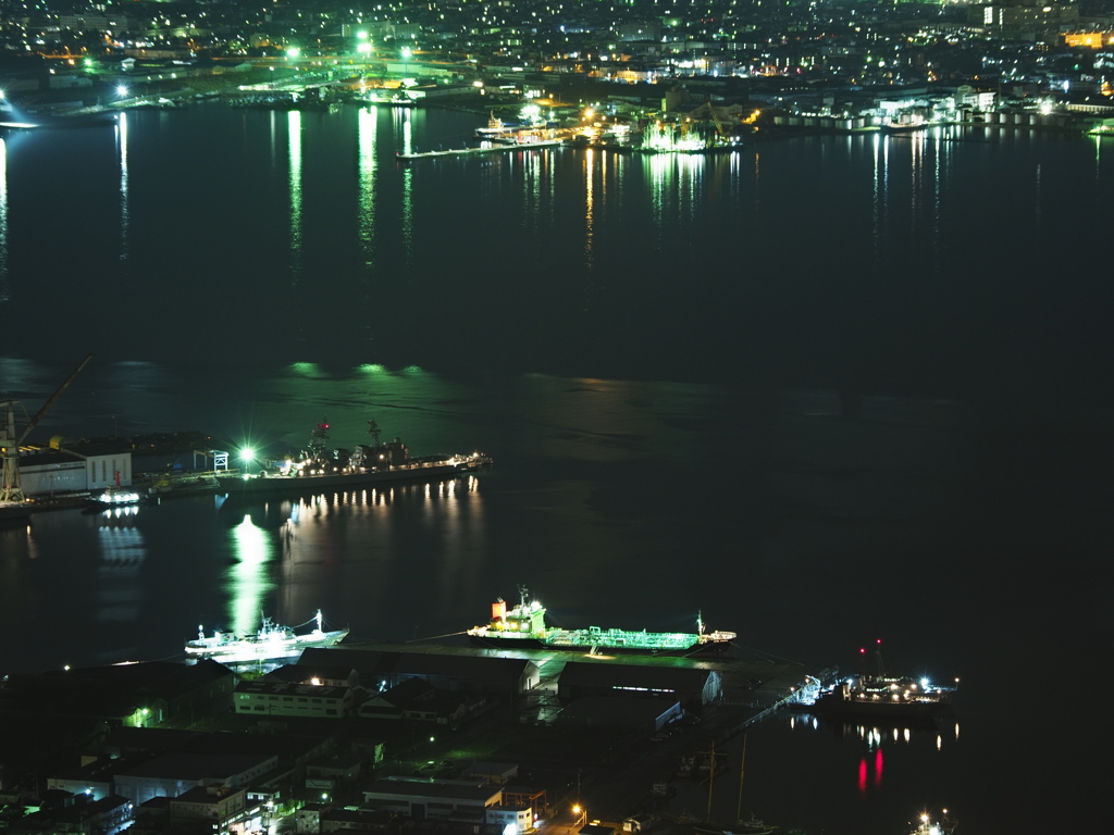 Mid night harbor