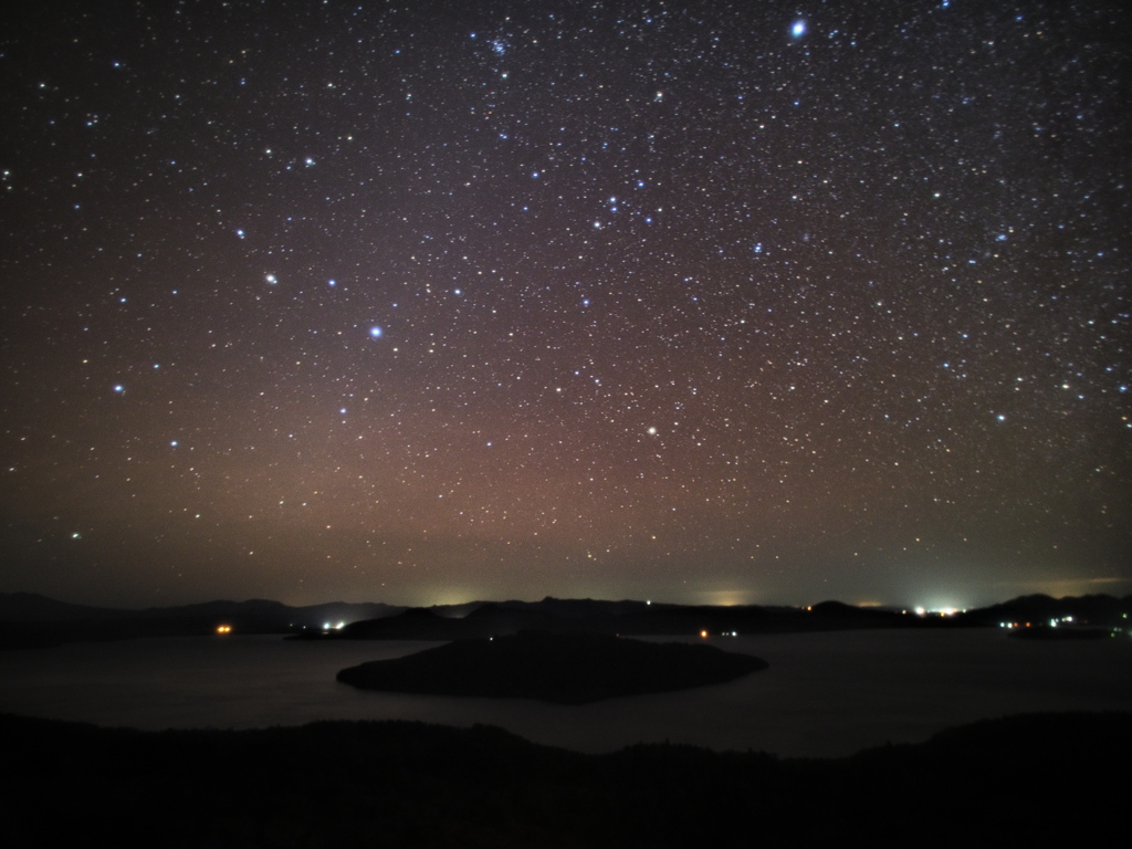 屈斜路湖の星空