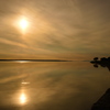 サロマ湖の朝日　夏