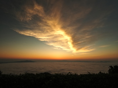 朝焼け雲と雲海