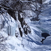 渓谷の氷瀑