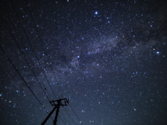 夏の大三角と流れ星