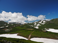 雪渓の大雪山系