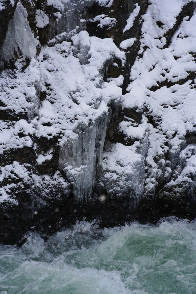峡谷の氷瀑