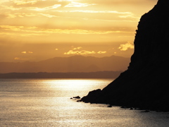 立待岬の夕景