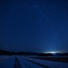 雪原と天の川