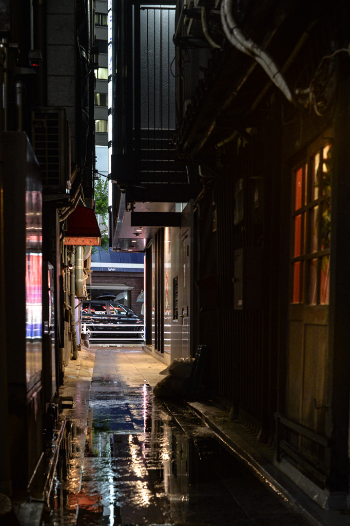 雨の銀座裏 NIKKOR-S Auto 50mm F1.4