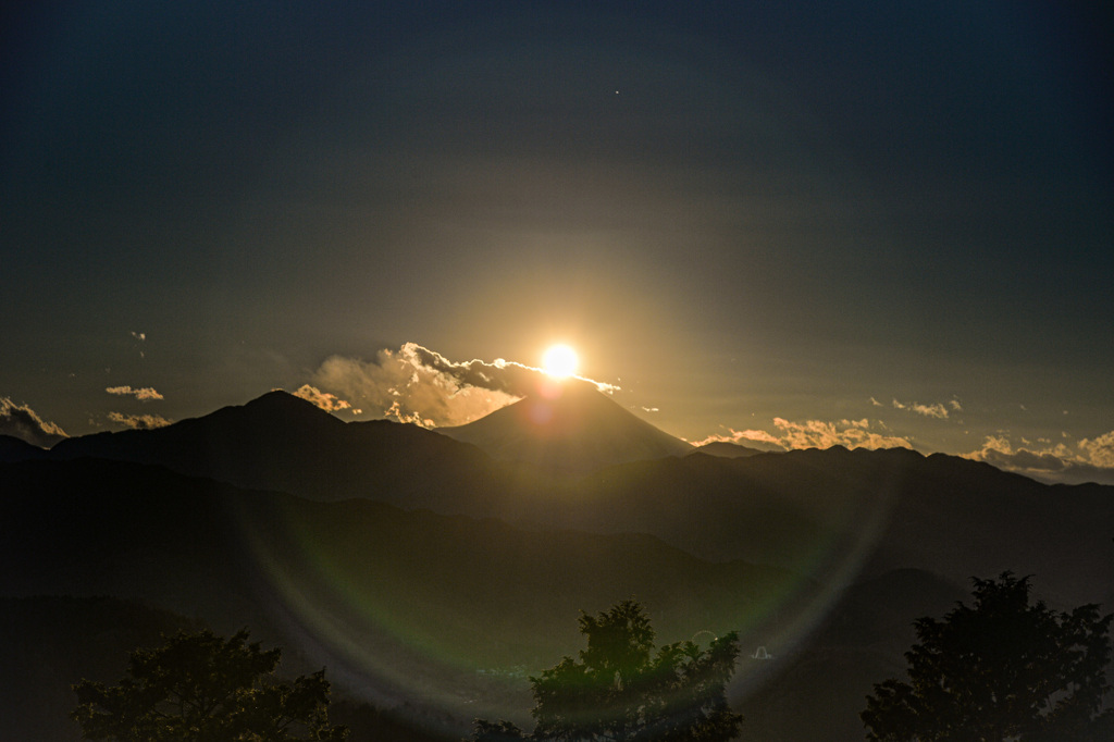 高尾山 ダイヤモンド富士