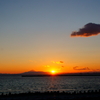 東京湾・富士山 夕日