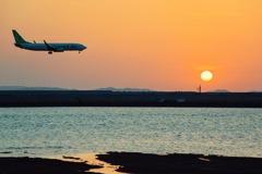 Sunset Airplane