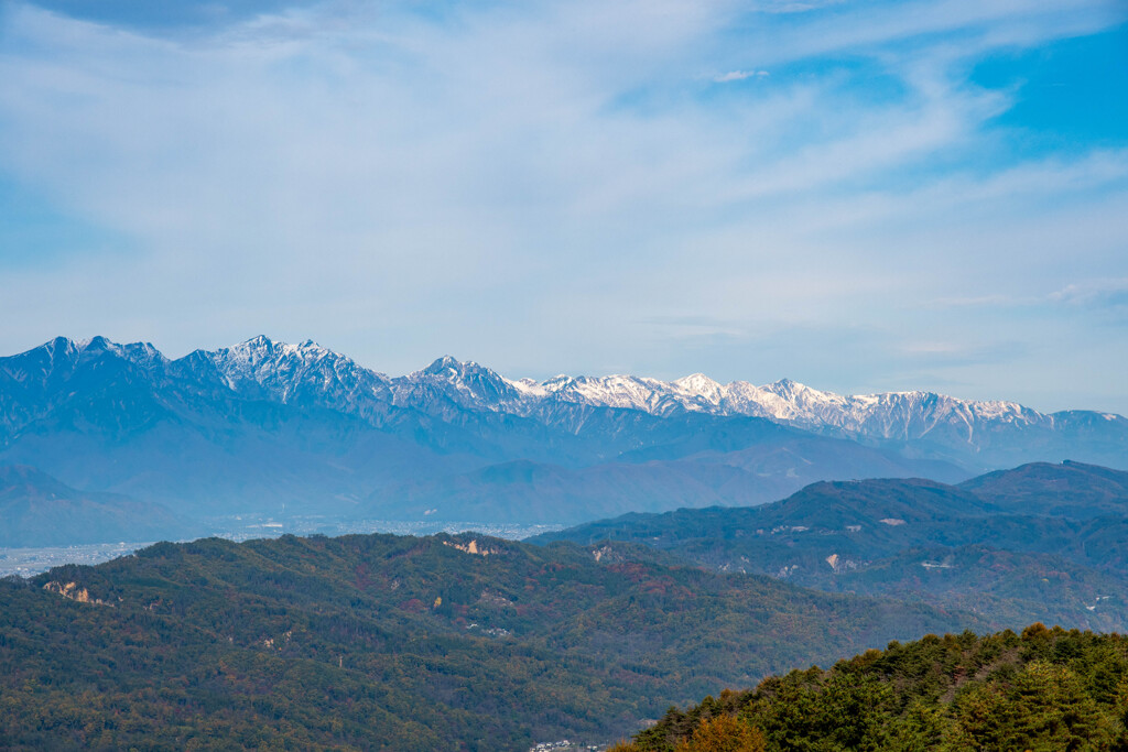 北アルプス後立山連峰を望む