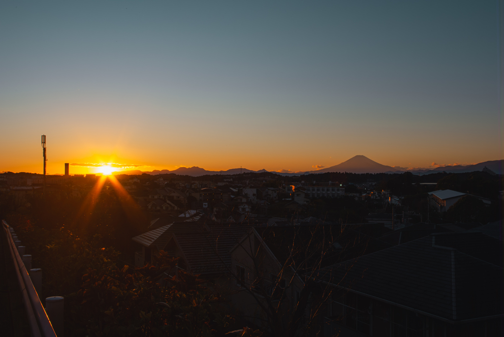 町内の日没