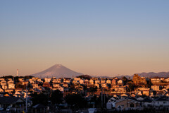 オールドレンズで朝焼け富士山