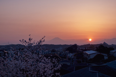 町内の夕陽