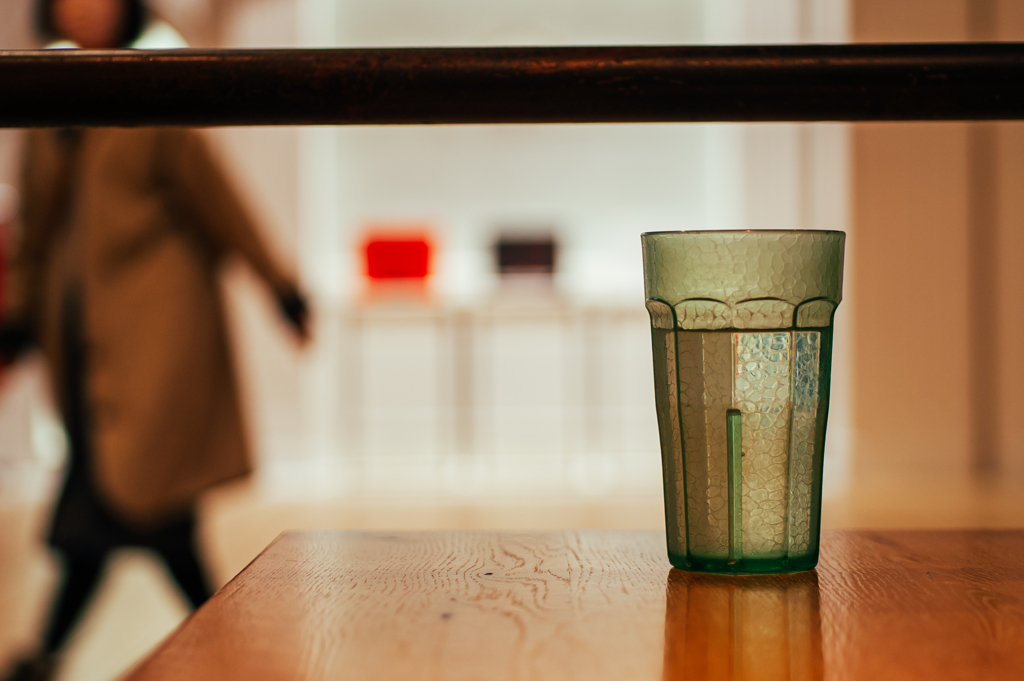 A glass of water