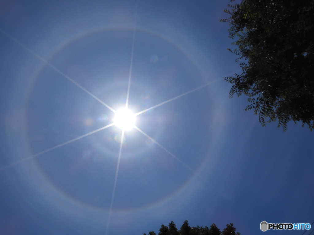 太陽に虹　9度ハロ