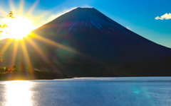 本栖湖　富士初日の出