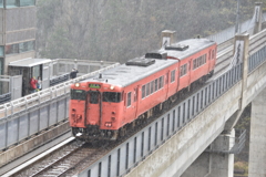 餘部鉄橋にわか雨　その２