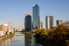 大坂橋より眺める大阪ビジネスパークの風景1