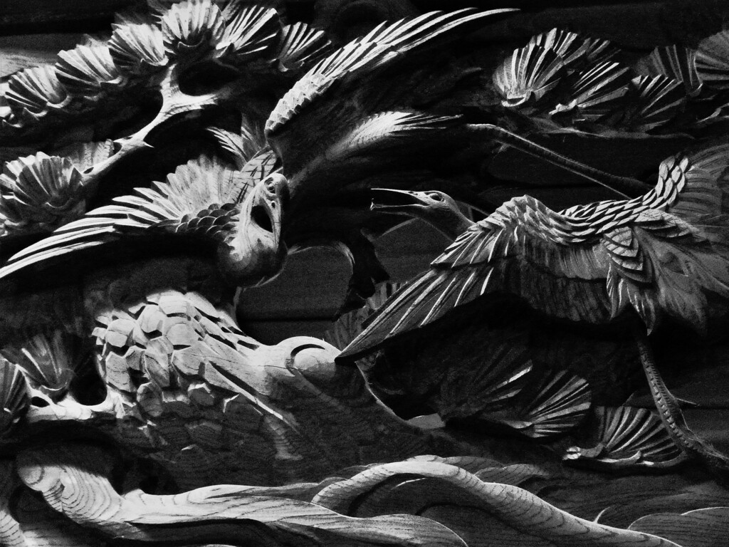 古民家岸邸：欄間の彫刻