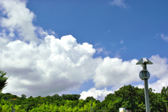 高原での雲