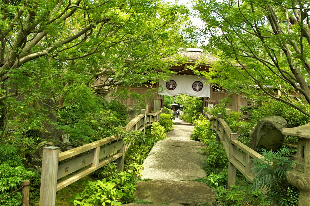 通称「カッパ寺」：常泉寺 山門