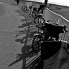 乗ってきた自転車：海辺に停めて