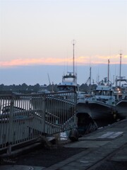 日没の漁港