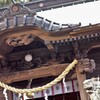 五社神社：拝殿と狛犬