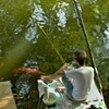 震生湖：釣り人 2