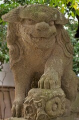 鈴鹿明神社：ちょっと古い狛犬