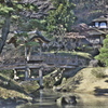 和風庭園：橋と屋敷