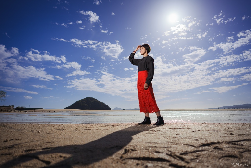 愛媛モンチッチ海岸で