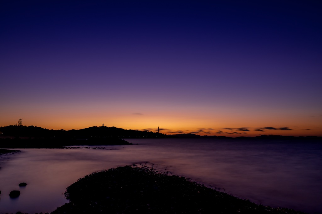 地元での夕焼け