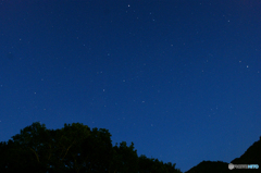 天元台高原の夜空と夏の大三角