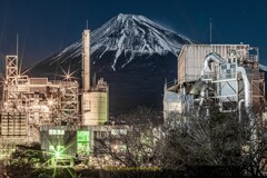 【HDR】富士山と工場