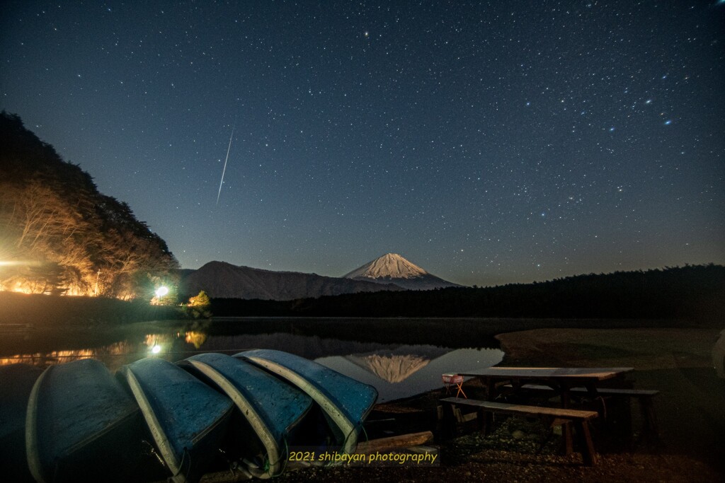 ふたご座流星群　西湖　D500