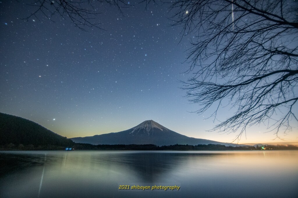 ふたご座流星群　田貫湖　D500